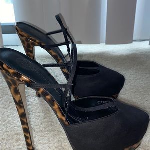 River Island cheetah print platform heels 🔥